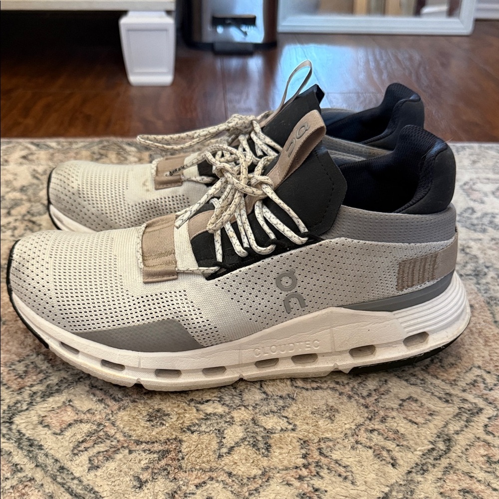 On Running Gray and Black Women's Sneakers
